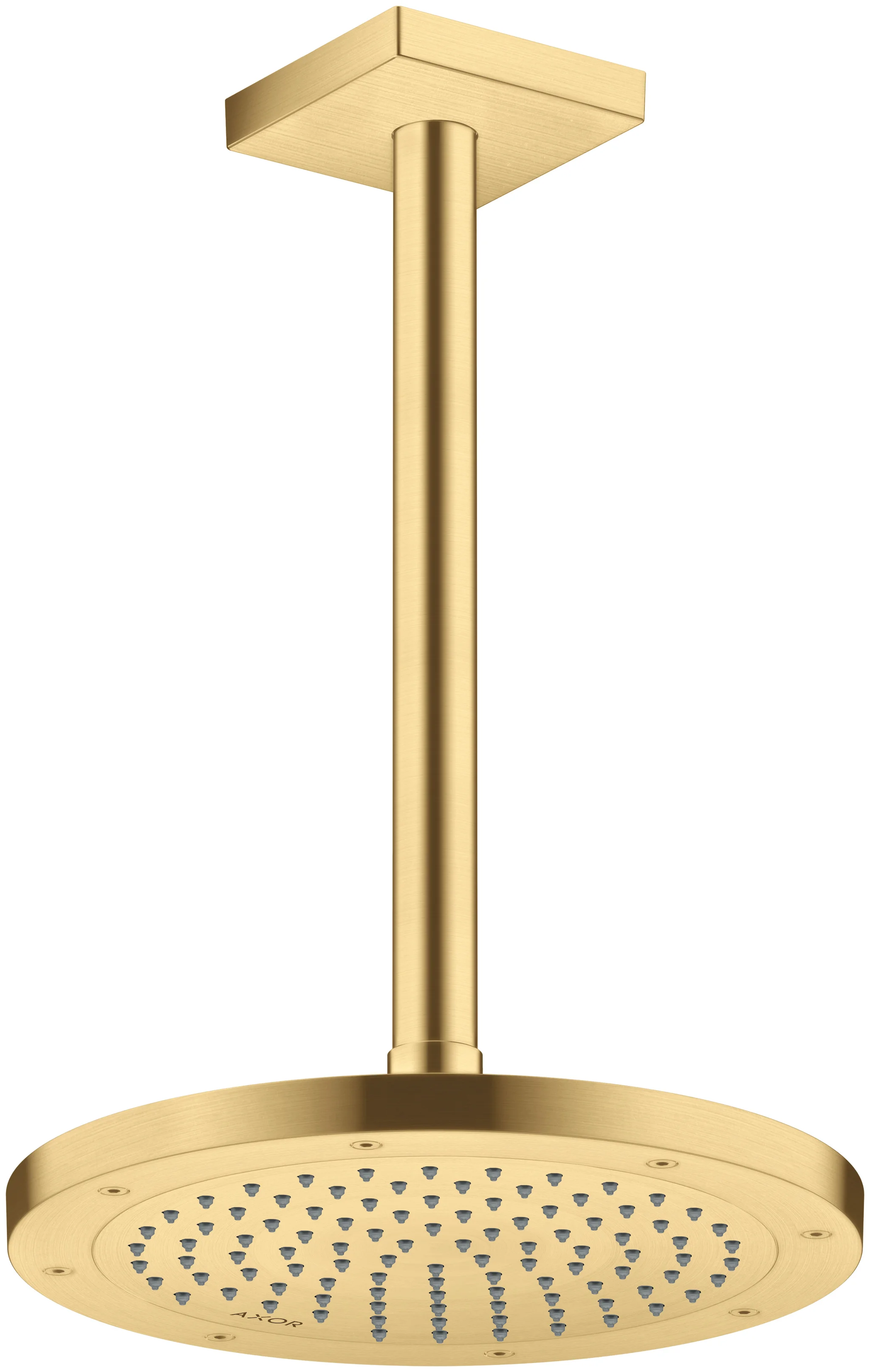 Hansgrohe AXOR ShowerSolutions Kopfbrause 245 1jet EcoSmart Brushed Gold Optic, 245 mm Durchmesser, verstellbarer Winkel, abnehmbar zur Reinigung, für Decken- oder Wandmontage, G 1/2 Anschlussgewinde Hansgrohe AXOR ShowerSolutions Kopfbrause 245 1jet EcoSmart Brushed Gold Optic, 245 mm Durchmesser, verstellbarer Winkel, abnehmbar zur Reinigung, für Decken- oder Wandmontage, G 1/2 Anschlussgewinde
