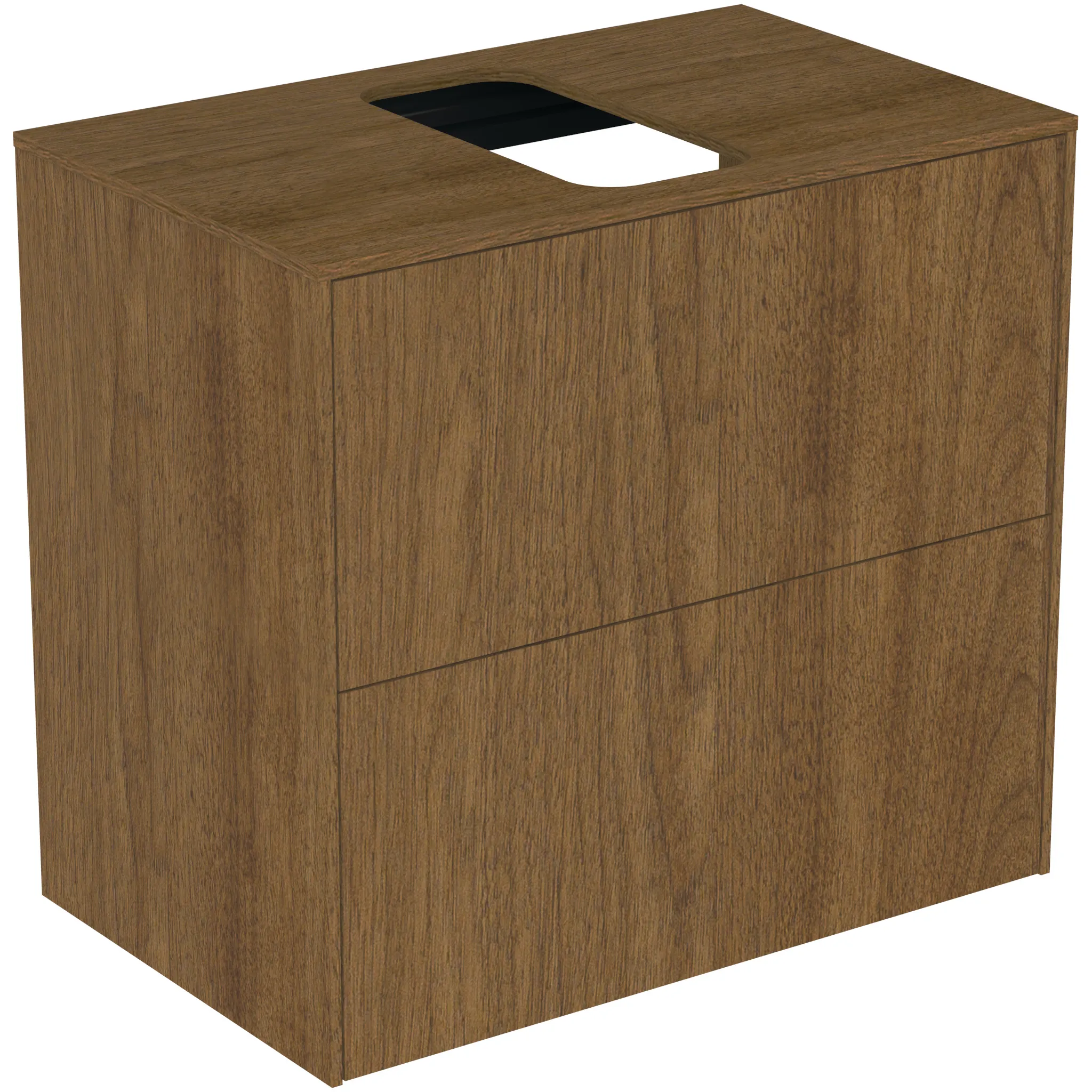 Ideal Standard Waschtischunterschrank „Conca“ 60,2 × 55 × 37,3 cm Walnuss dunkel Furnier Ideal Standard Waschtischunterschrank „Conca“ 60,2 × 55 × 37,3 cm Walnuss dunkel Furnier