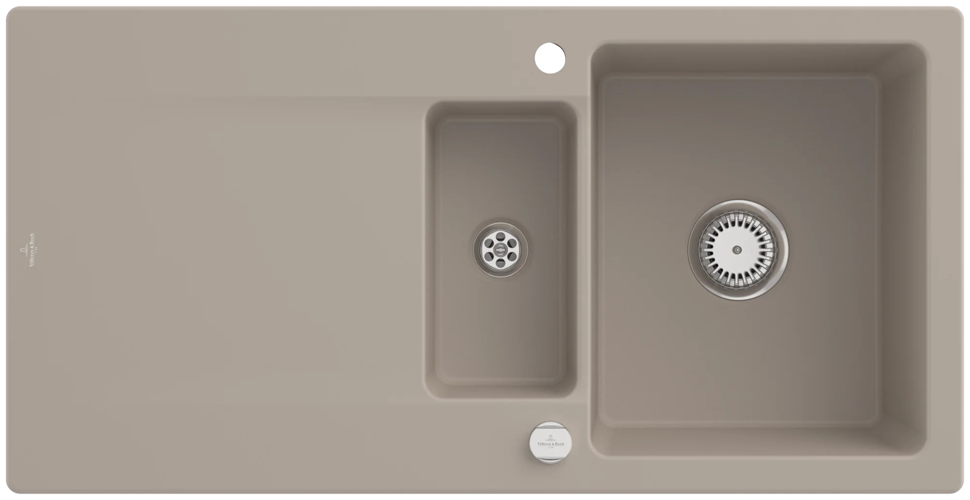Villeroy & Boch Einbauspüle Siluet 60 R 333702, 1000 x 510 mm, TitanCeram, Almond CeramicPlus Villeroy & Boch Einbauspüle Siluet 60 R 333702, 1000 x 510 mm, TitanCeram, Almond CeramicPlus