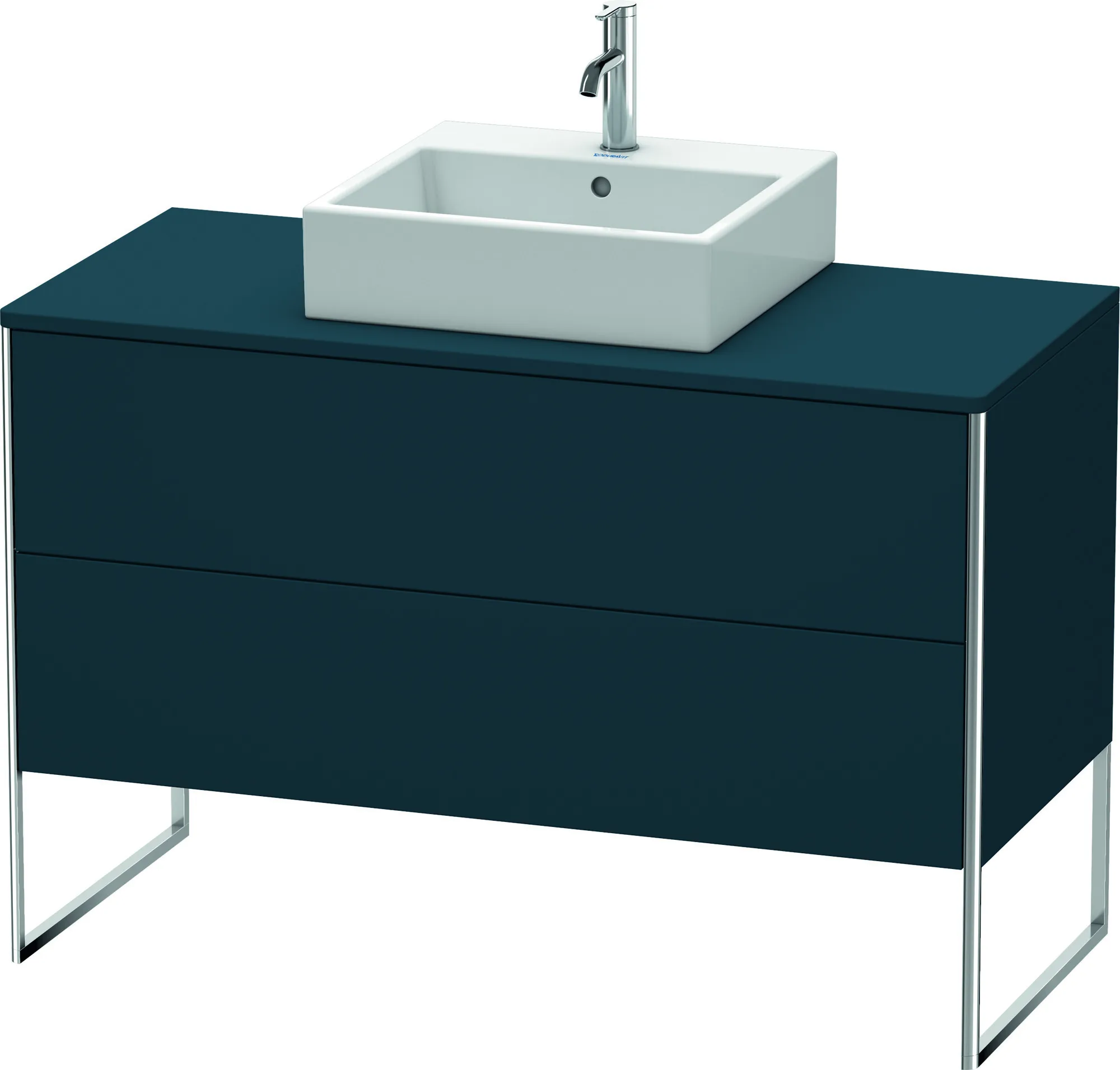 Duravit Waschtischunterschrank bodenstehend „XSquare“ 120 × 77,8 × 54,8 cm Nachtblau Seidenmatt Duravit Waschtischunterschrank bodenstehend „XSquare“ 120 × 77,8 × 54,8 cm Nachtblau Seidenmatt