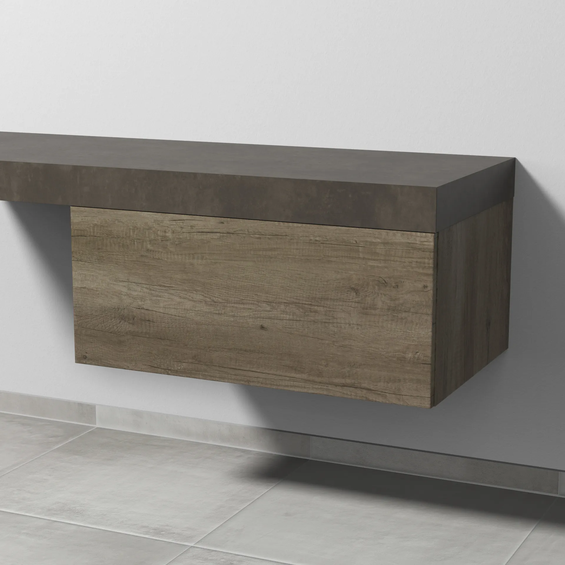 Sanipa Anbauschrank „2morrow“ 800 × 340 × 520 mm in Eiche Nebraska