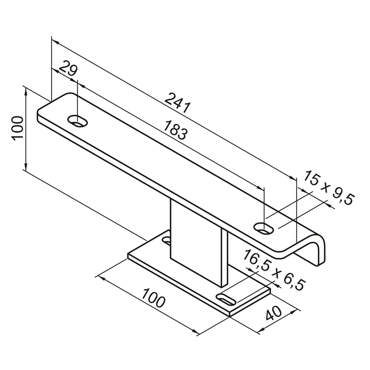 Zubehör Fußkonsole FMORV HDF-5, RAL 9016 Zubehör Fußkonsole FMORV HDF-5, RAL 9016