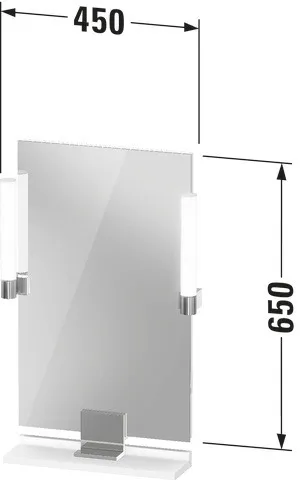 Duravit Spiegel „Sivida“ 45 × 65 cm in Diamantschwarz