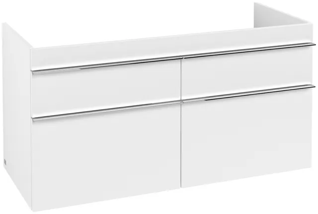 Villeroy & Boch Waschtischunterschrank „Venticello“ für Schrank-Doppelwaschtisch 1153 × 590 × 502 mm Weiß Matt, für Becken mittig