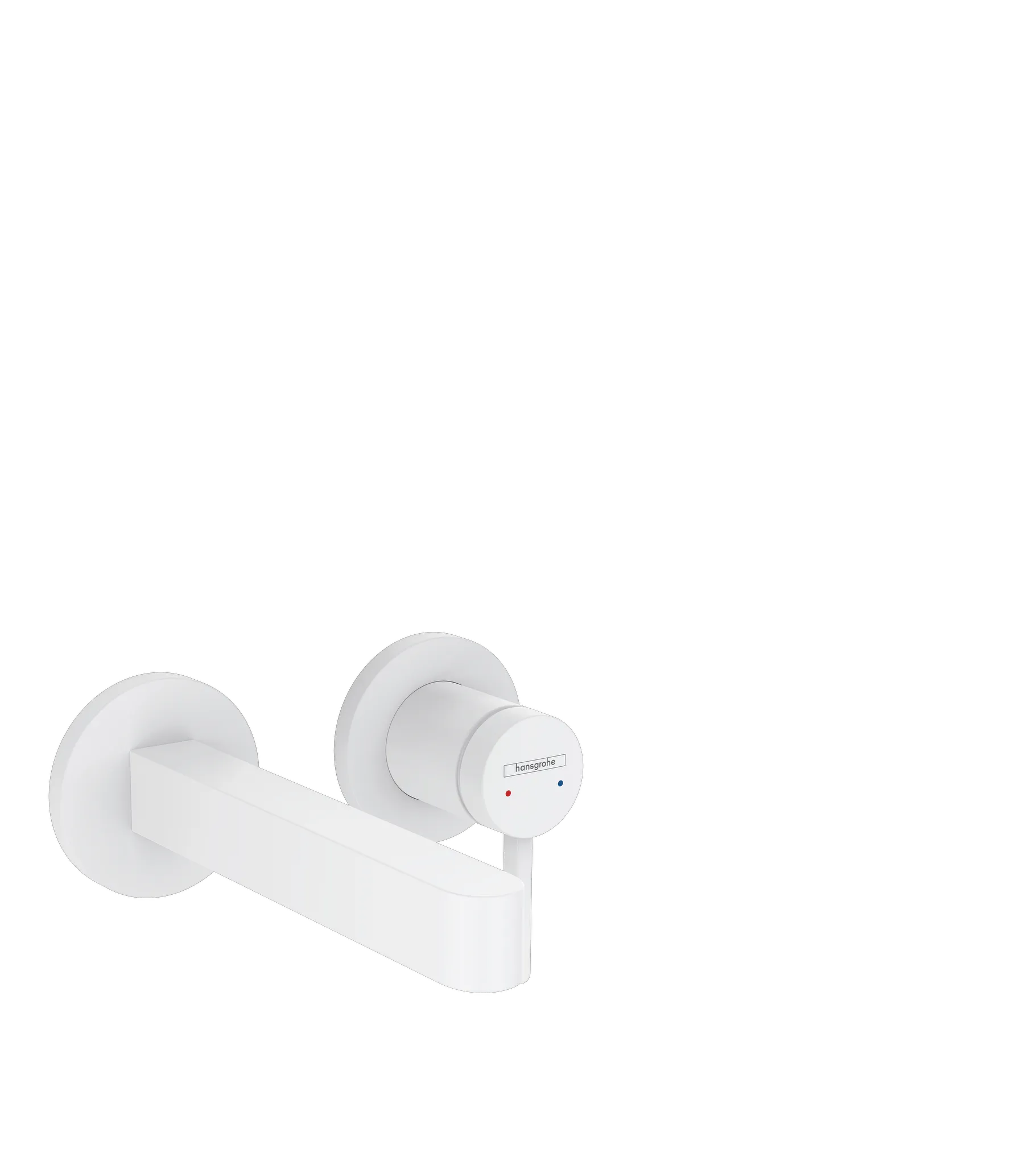 Hansgrohe Finoris Einhebel-Waschtischmischer Unterputz für Wandmontage mit Auslauf 16,8 cm, Mattweiß Hansgrohe Finoris Einhebel-Waschtischmischer Unterputz für Wandmontage mit Auslauf 16,8 cm, Mattweiß