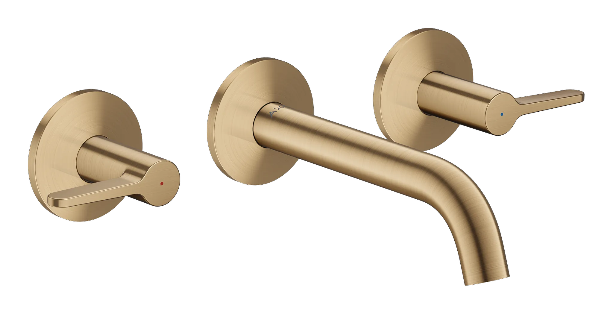 Hansgrohe AXOR One 3-Loch Waschtischarmatur Unterputz Wandmontage Brushed Bronze