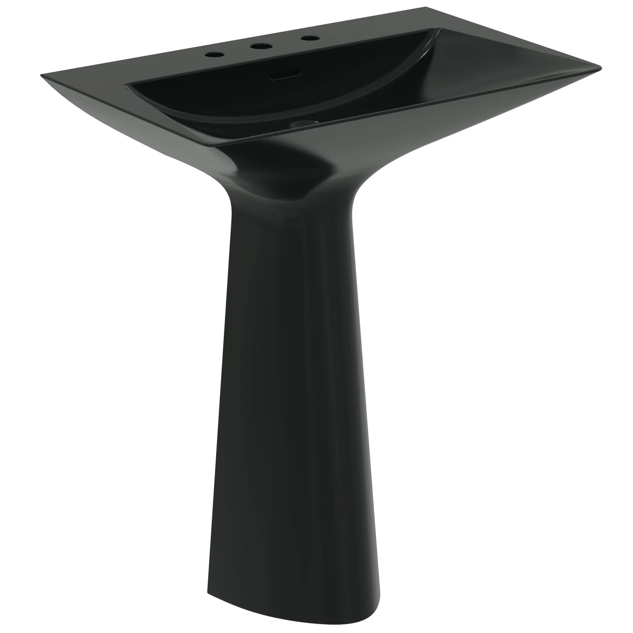 Waschbecken „Tipo-Z“ 74 × 47 × 90 cm, Hahnlochposition mittig in Schwarz Waschbecken „Tipo-Z“ 74 × 47 × 90 cm, Hahnlochposition mittig in Schwarz