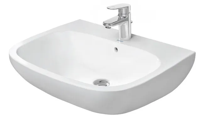 Wandwaschtisch „D-Code“, mit Überlauf 65 × 50 cm Wandwaschtisch „D-Code“, mit Überlauf 65 × 50 cm