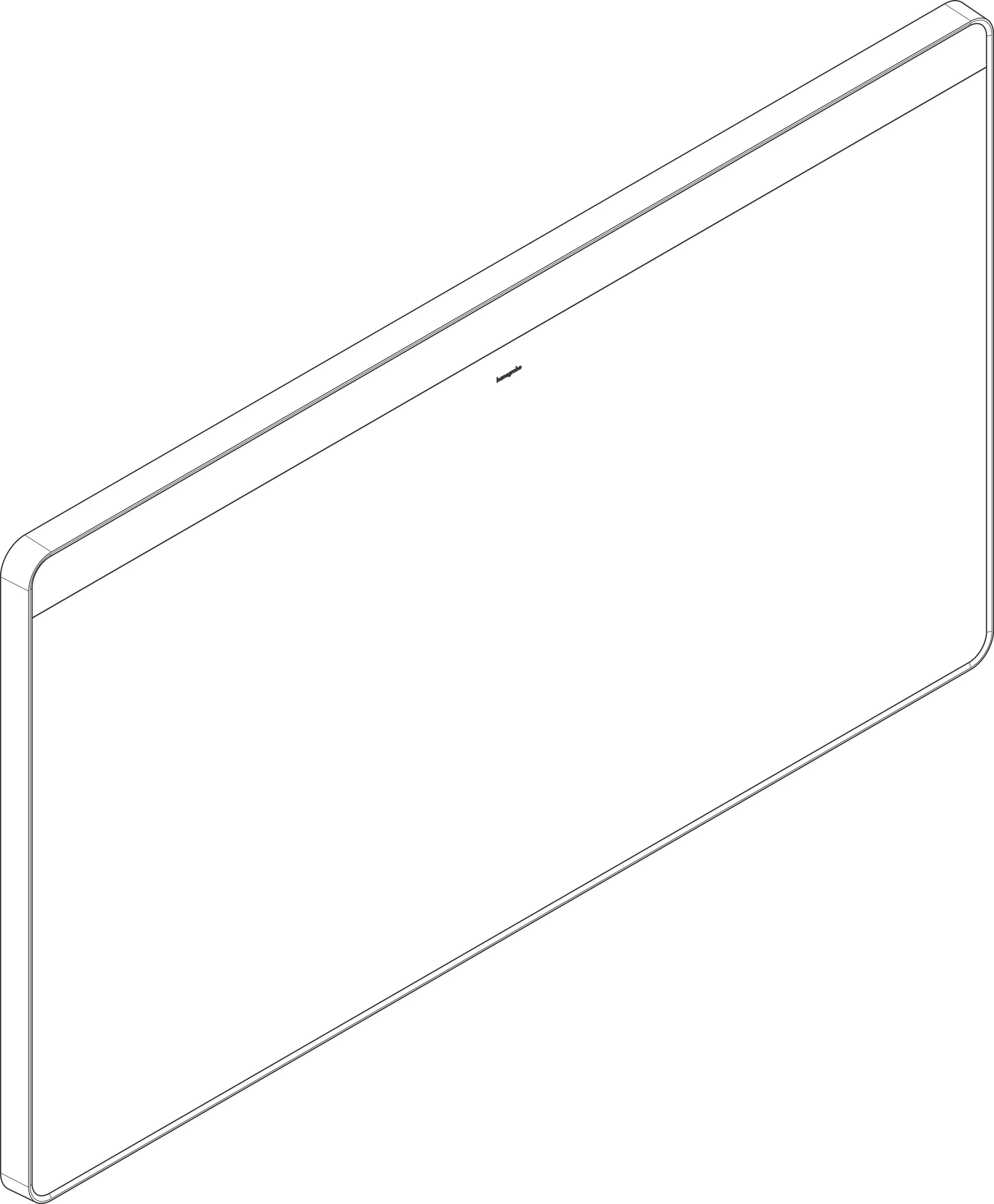 Hansgrohe Xarita Lite Q Spiegel mit horizontaler LED-Beleuchtung, Mattschwarz, Maße 1200 x 700 x 30 mm Hansgrohe Xarita Lite Q Spiegel mit horizontaler LED-Beleuchtung, Mattschwarz, Maße 1200 x 700 x 30 mm