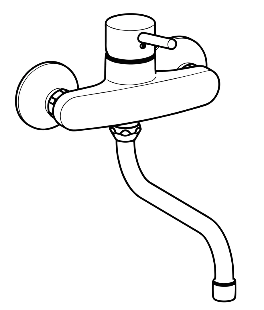 HansaVANTIS Style Einhebelmischer Küchenarmatur HansaVANTIS Style 5253 Ausladung 200 mm DN15 Chrom