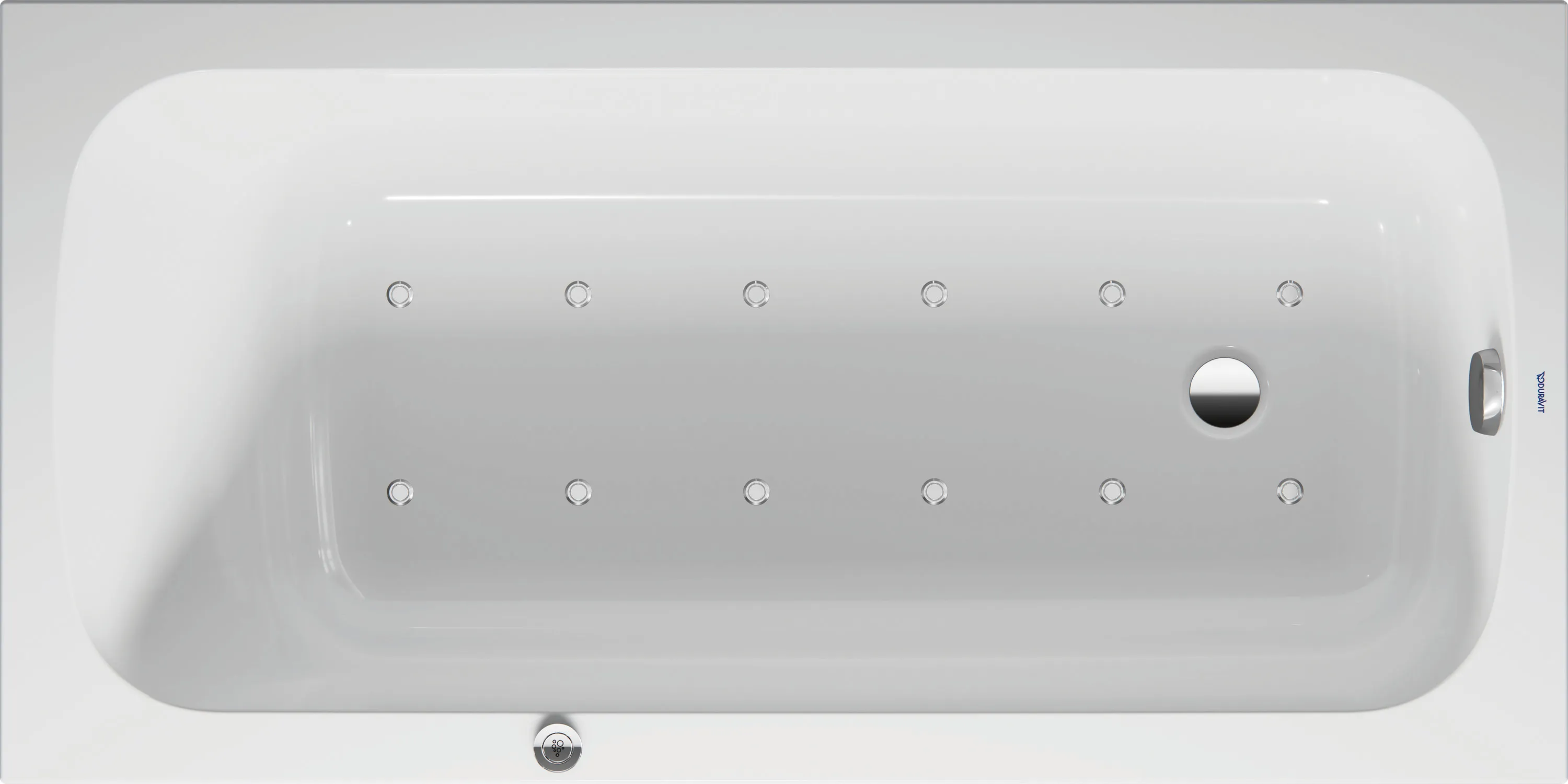 Duravit Whirlwanne „Qatego“ rechteck 1500 × 750 mm, Fußablauf mit Air-System, in Weiß Duravit Whirlwanne „Qatego“ rechteck 1500 × 750 mm, Fußablauf mit Air-System, in Weiß