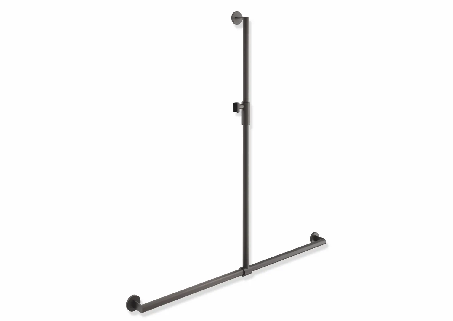 HEWI Haltegriff „System 900“ in Dunkelgrau Perlglimmer tiefmatt / Schwarz matt, Befestigung verdeckt HEWI Haltegriff „System 900“ in Dunkelgrau Perlglimmer tiefmatt / Schwarz matt, Befestigung verdeckt