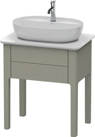 Duravit Waschtischunterschrank bodenstehend „Luv“ 63,8 × 74,3 × 45 cm Becken: mittig / Front- & Korpusfarbe: Steingrau Seidenmatt / Größe: 63,8 × 45 × 74,3 cm / Schubladen: 1 Duravit Waschtischunterschrank bodenstehend „Luv“ 63,8 × 74,3 × 45 cm Becken: mittig / Front- & Korpusfarbe: Steingrau Seidenmatt / Größe: 63,8 × 45 × 74,3 cm / Schubladen: 1