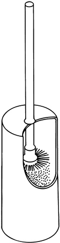 HEWI Toilettenbürstengarnitur „Serie 477“ 11 × 52 cm in Anthrazitgrau