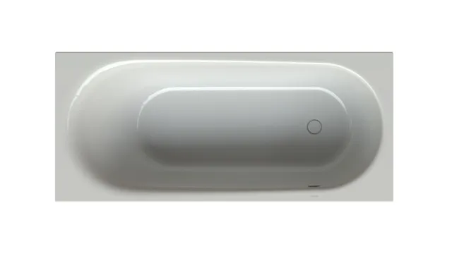 Bette BetteComodo Badewanne Rechteck, glasierter Titan-Stahl, 1800 x 800 mm, Fußende rechts, Überlauf vorne, 1-Sitzer, 20 mm Randhöhe