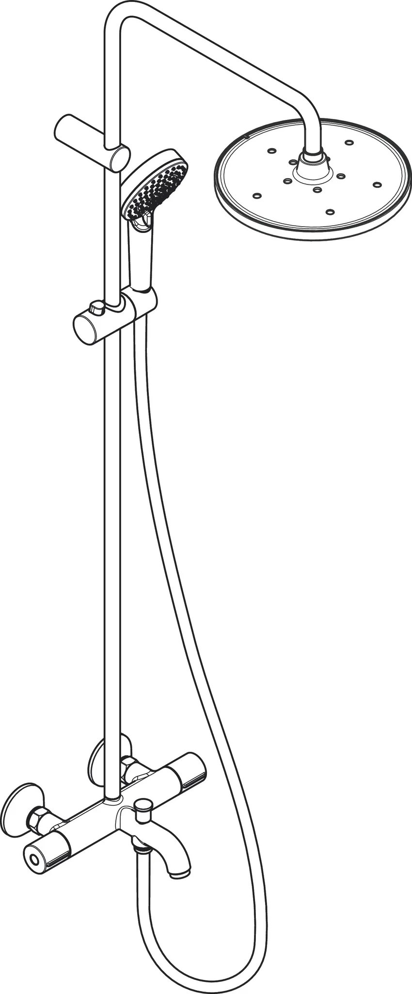 Showerpipe 240 1jet Vernis Blend mattschwarz mit Wannenthermostat Showerpipe 240 1jet Vernis Blend mattschwarz mit Wannenthermostat