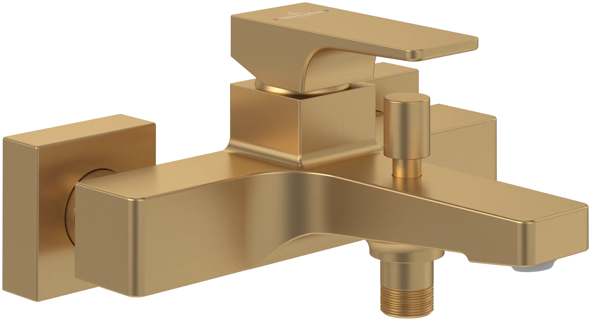 Villeroy & Boch Architectura Square Einhebel-Badewannenarmatur, Brushed Gold, 101 x 210 x 198 mm, Comfortstrahl mit AirPlus, SmartPressure, EasyClean Villeroy & Boch Architectura Square Einhebel-Badewannenarmatur, Brushed Gold, 101 x 210 x 198 mm, Comfortstrahl mit AirPlus, SmartPressure, EasyClean