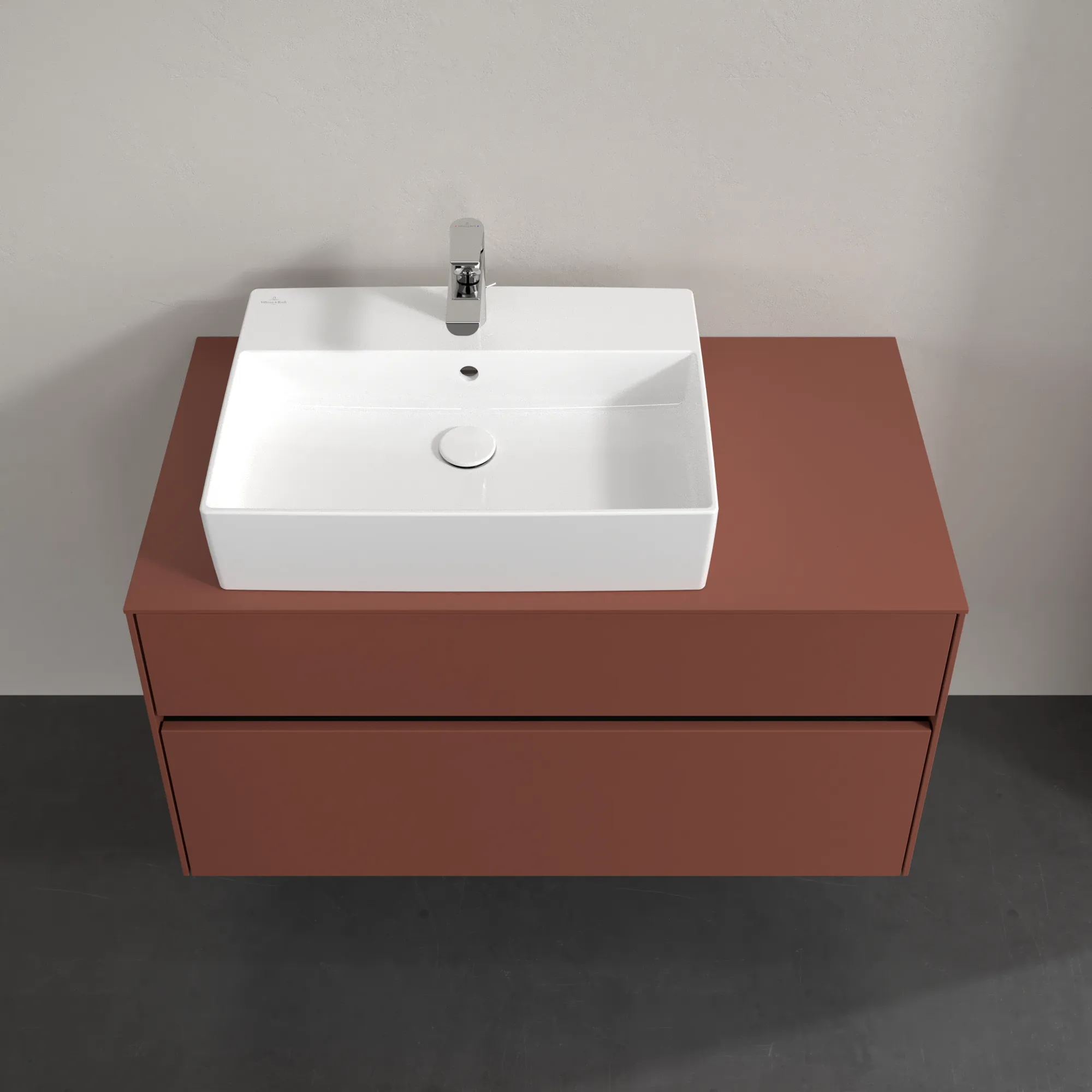 Villeroy & Boch Collaro Waschbeckenunterschrank C126B0, 1000x548x500mm, Wine Red