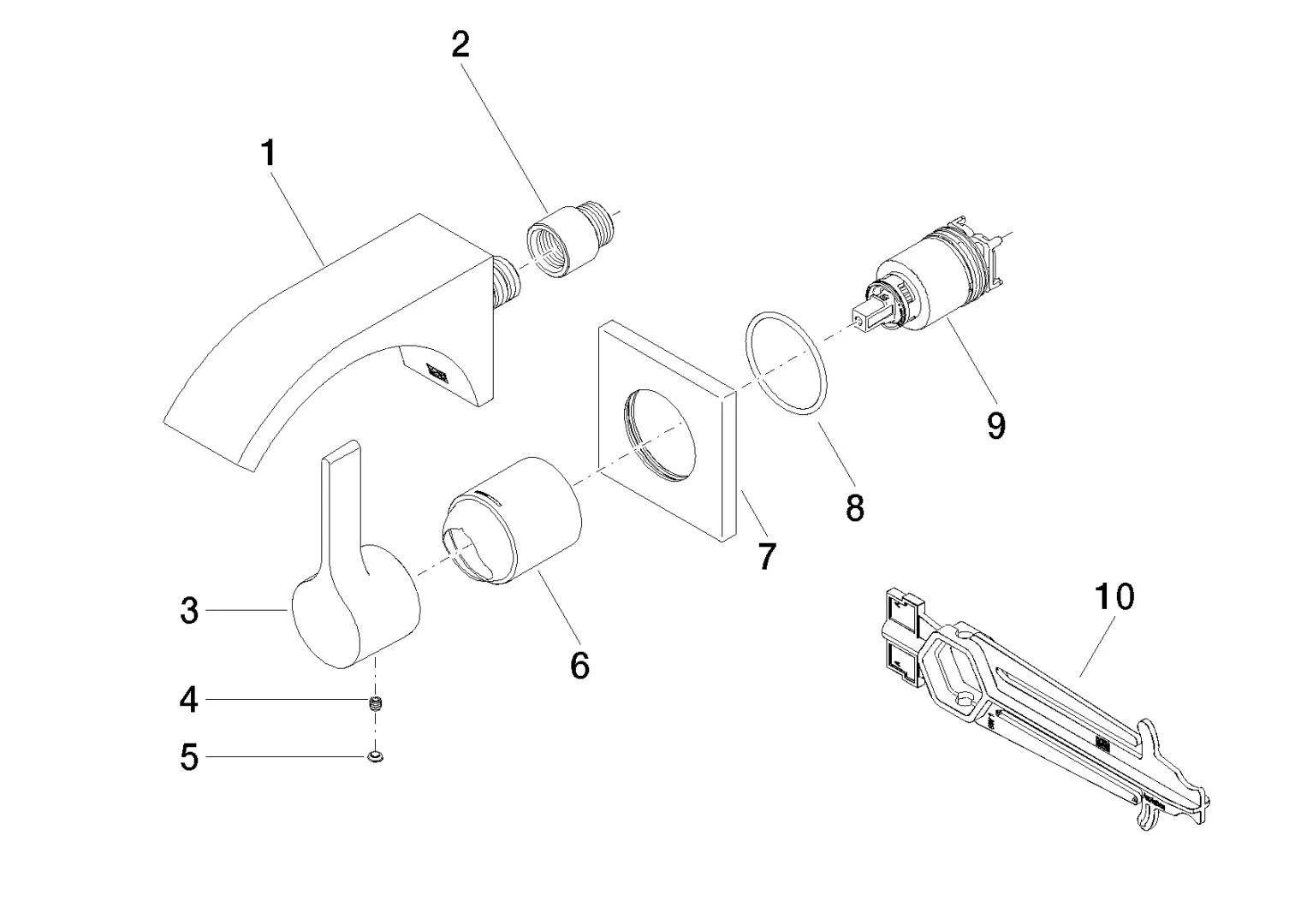 Waschtisch-Wand-Einhandbatterie ohne Ablaufgarnitur CYO Chrom 36860811 Waschtisch-Wand-Einhandbatterie ohne Ablaufgarnitur CYO Chrom 36860811