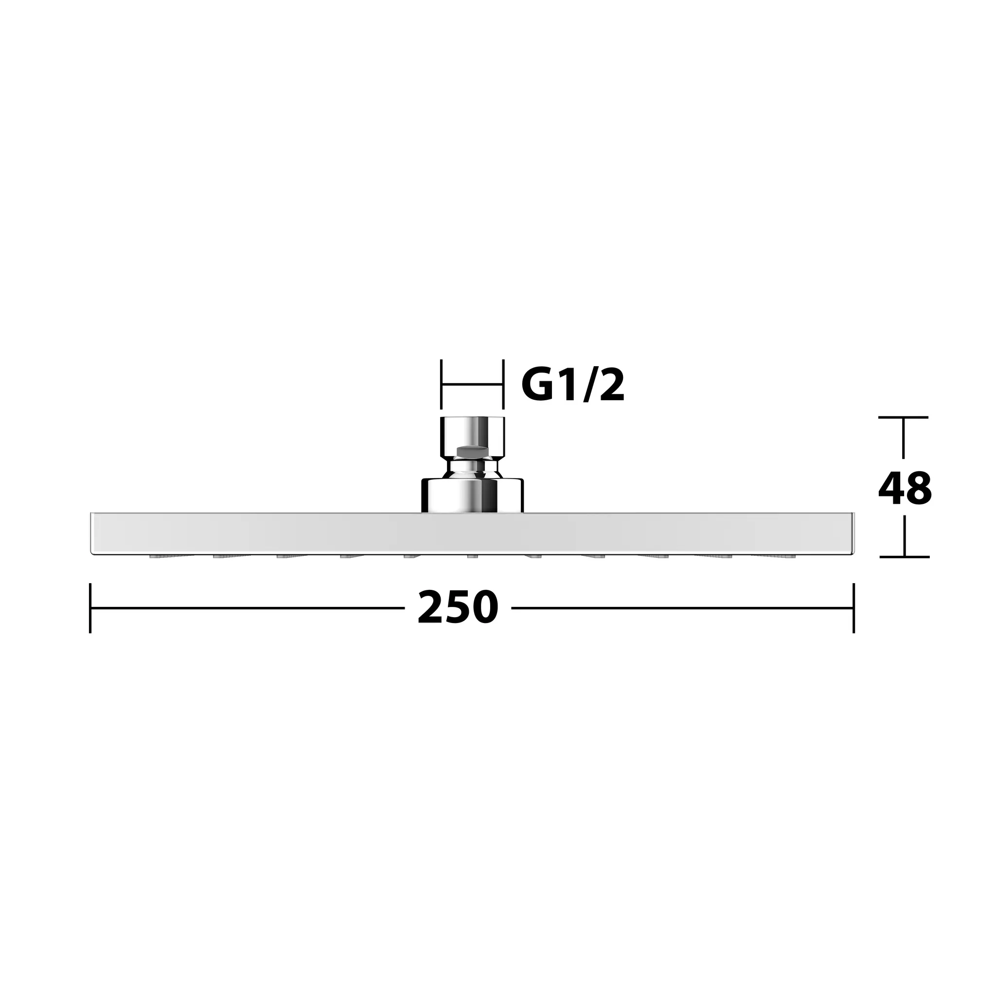Edition 300 53086010100 Kopfbrause eckig 250 x 250 mm verchromt Edition 300 53086010100 Kopfbrause eckig 250 x 250 mm verchromt