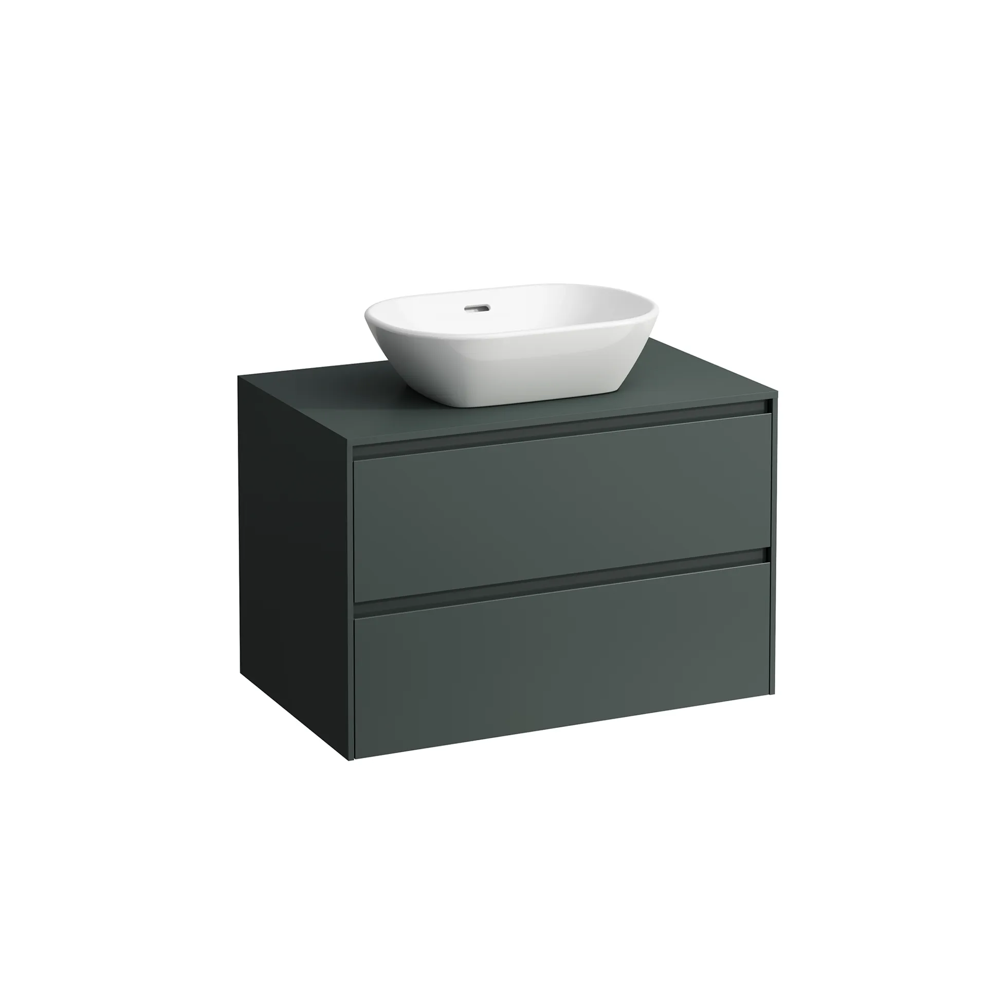 Laufen Waschtischunterbau+Waschtischplatte (Schubladenelement) LANI 493x785x527 mit Ausschnitt mittig, Abdeckplatte 12 mm, 2 Schubladen, integrierter Griffleiste, Vollauszug und Soft-Close verkehrsgrau Laufen Waschtischunterbau+Waschtischplatte (Schubladenelement) LANI 493x785x527 mit Ausschnitt mittig, Abdeckplatte 12 mm, 2 Schubladen, integrierter Griffleiste, Vollauszug und Soft-Close verkehrsgrau