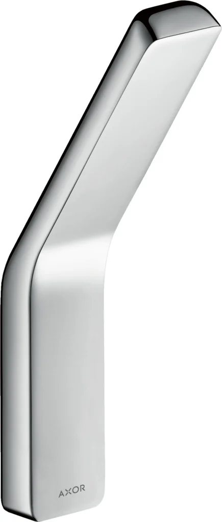 Hansgrohe AXOR Universal Softsquare Handtuchhaken, Chrom, Wandmontage mit verdeckter Befestigung, Bohrloch Ø 6 mm, Bohrabstand 35 mm