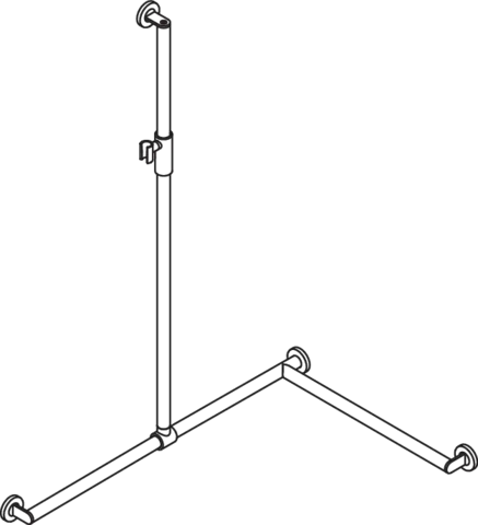 HEWI Haltegriff Ausführung rechts „System 900“ in Weiß tiefmatt / Hellgrau matt, Befestigung verdeckt HEWI Haltegriff Ausführung rechts „System 900“ in Weiß tiefmatt / Hellgrau matt, Befestigung verdeckt