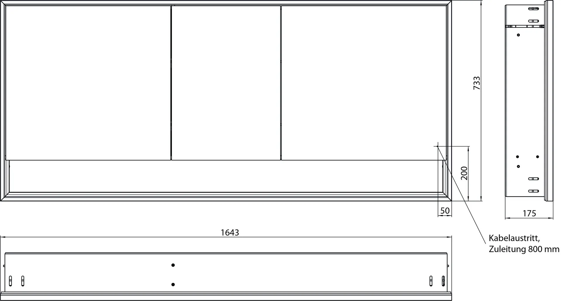 emco Spiegelschrank „loft“ 164,3 × 73,3 × 17,5 cm