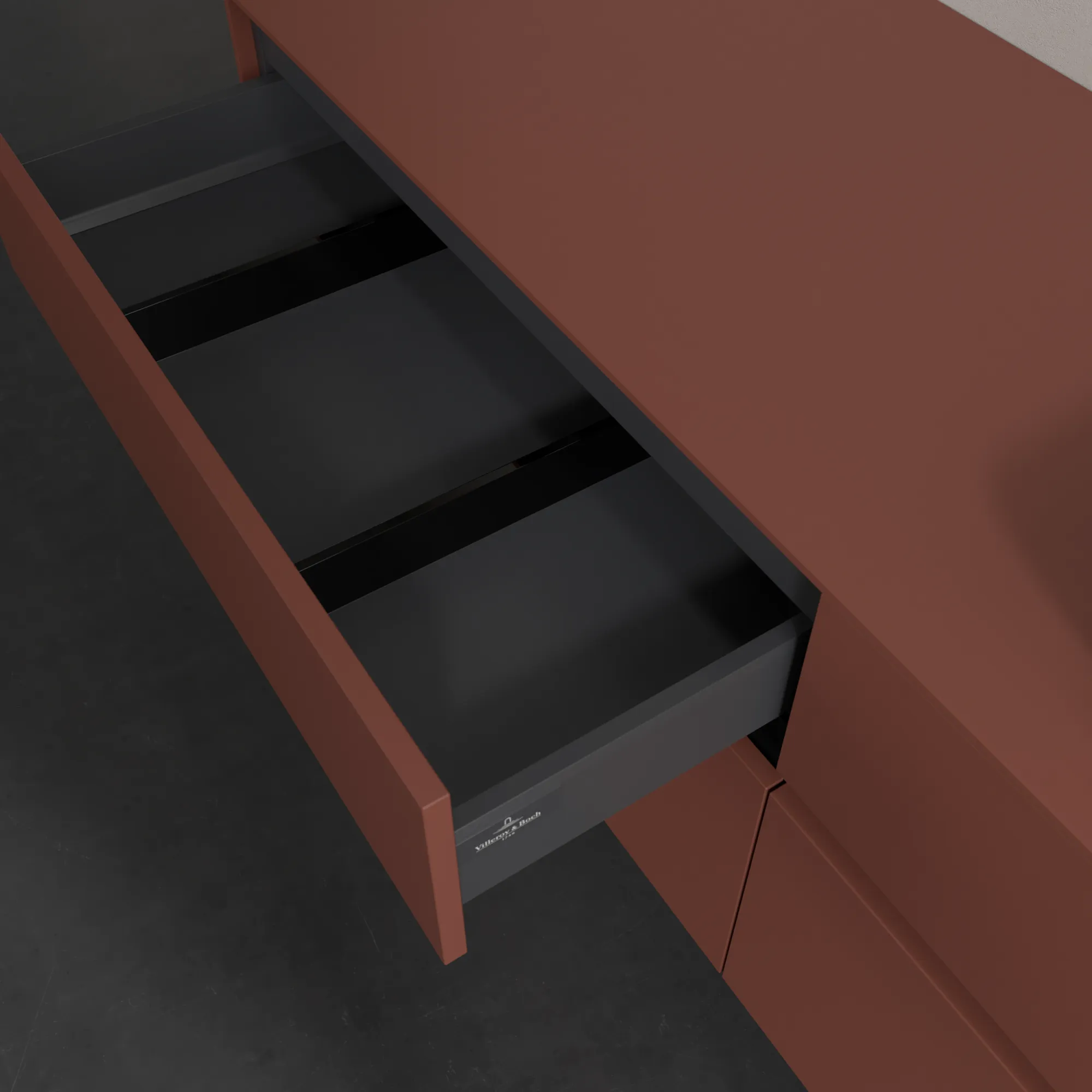 Villeroy & Boch Collaro Waschbeckenunterschrank C122B0, 1600x548x500mm, Wine Red