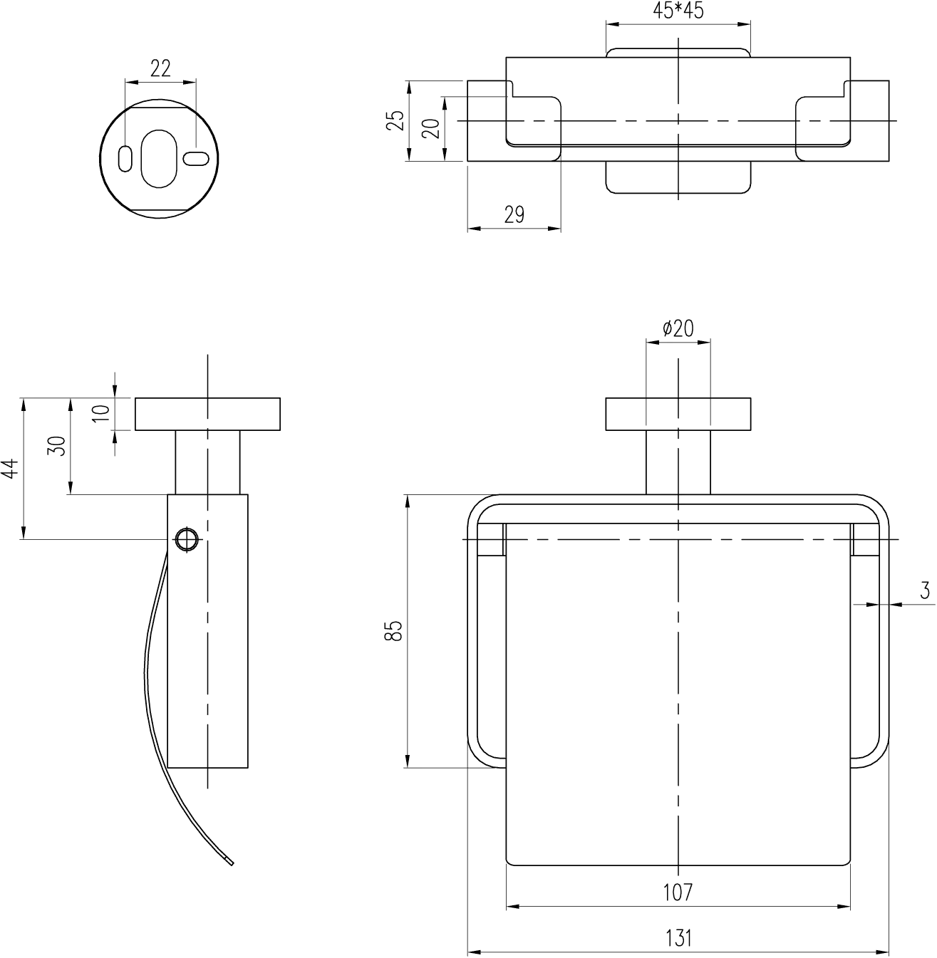 Villeroy & Boch Toilettenpapierhalter Elements - Striking, eckig, Chrom, 131x115x45 mm Villeroy & Boch Toilettenpapierhalter Elements - Striking, eckig, Chrom, 131x115x45 mm