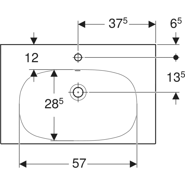 Wandwaschtisch mit Ablagefläche „Acanto“, rechteckig, Ablagefläche links und rechts 75 × 42,2 cm in weiß alpin Wandwaschtisch mit Ablagefläche „Acanto“, rechteckig, Ablagefläche links und rechts 75 × 42,2 cm in weiß alpin