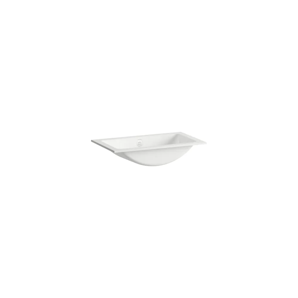 Laufen Einbauwaschtisch CLASSICS aus Stahl, ohne Armaturenloch, mit Überlauf, 526 x 290 x 143 mm in weiß