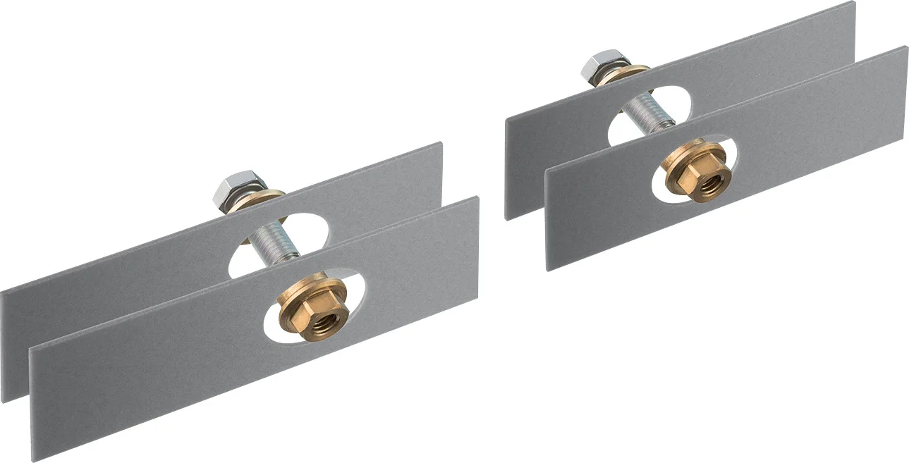 Hansgrohe AXOR Universal Softsquare Befestigungssatz für zweiseitige Glasmontage, Glasdicke 6–12 mm, Bohrloch-Durchmesser 6 mm Hansgrohe AXOR Universal Softsquare Befestigungssatz für zweiseitige Glasmontage, Glasdicke 6–12 mm, Bohrloch-Durchmesser 6 mm