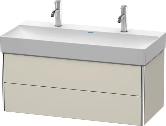 Duravit Waschtischunterschrank wandhängend „XSquare“ 98,4 × 39,7 × 46 cm Taupe Matt