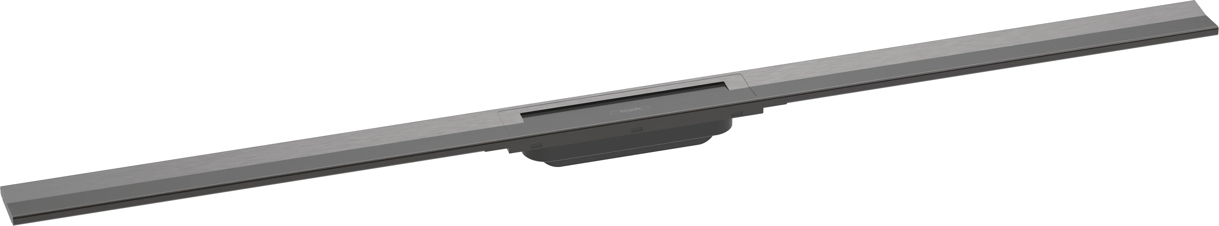 Hansgrohe RainDrain Flex Duschrinne 1200 mm, Brushed Black Chrome, höhenverstellbar, zweiseitig montierbar