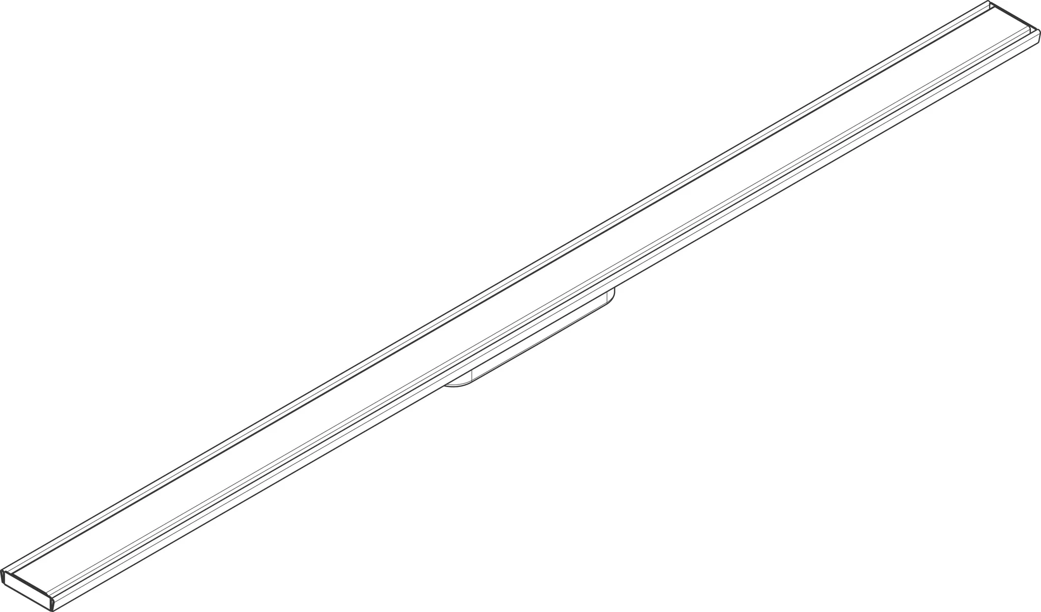 Hansgrohe RainDrain Original Fertigset Duschrinne 1200 mm, Edelstahl gebürstet