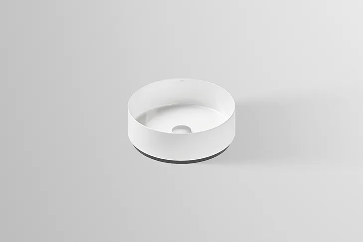 Waschbecken „KE-Serie“ 400 × 114 mm in Alpinweiß, mit ProShield Waschbecken „KE-Serie“ 400 × 114 mm in Alpinweiß, mit ProShield