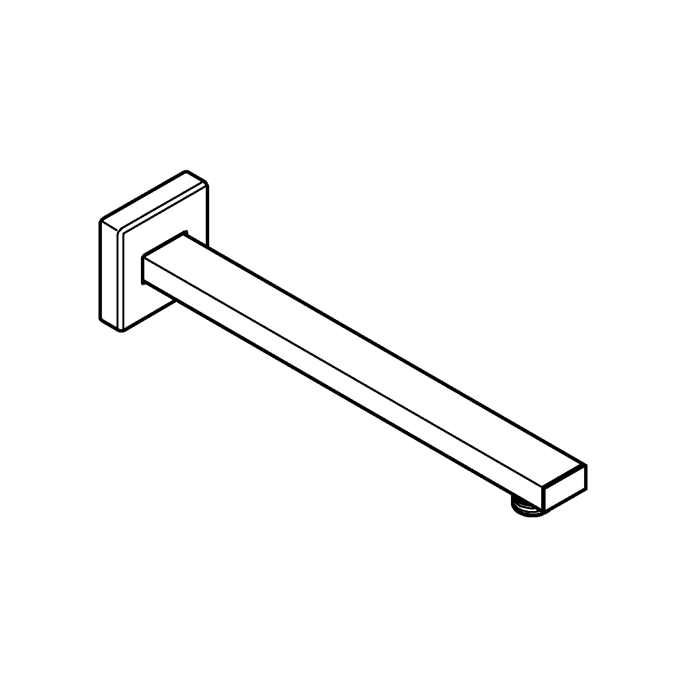 Brausearm Rainshower 27709, Ausladung 286 mm, Anschlussgewinde 1/2'', chrom