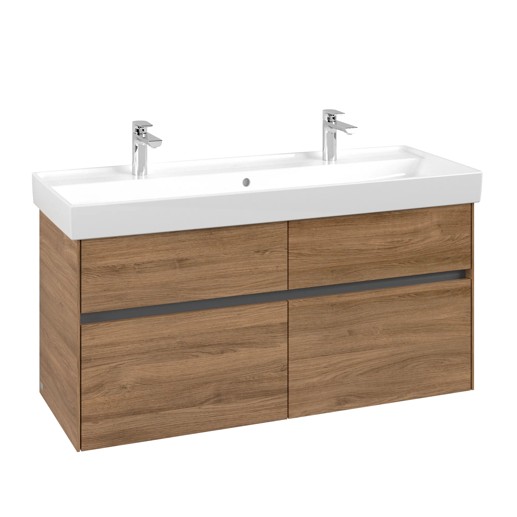 Villeroy & Boch Waschtischunterschrank „Collaro“ 1154 × 546 × 444 mm Kansas Oak, ohne Beleuchtung, für Becken mittig