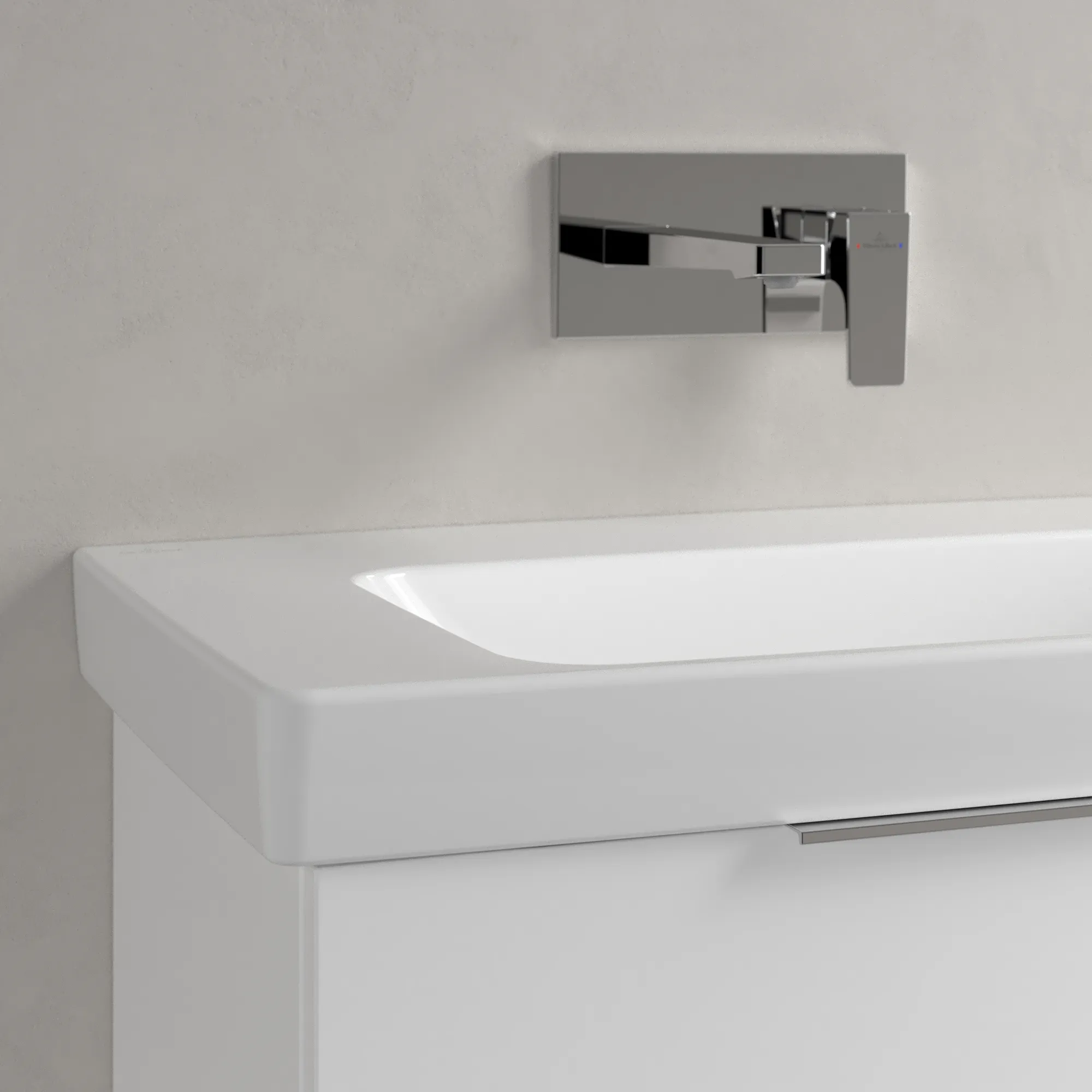 Villeroy & Boch Waschbecken „Architectura“ 800 × 455 × 165 mm, ohne Hahnlochbohrung, für Becken mittig