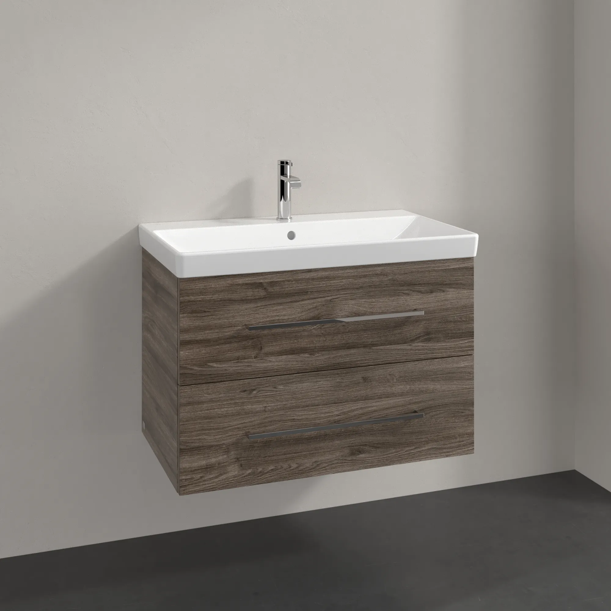 Villeroy & Boch Waschtischunterschrank „Avento“ für Schrankwaschtisch 780 × 514 × 452 mm Stone Oak, Soft Closing