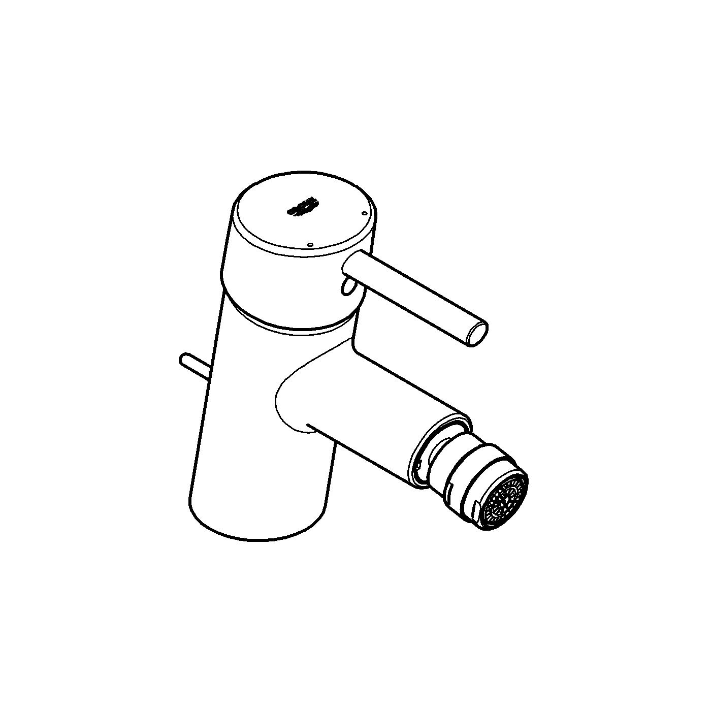 Einhand-Bidetbatterie Concetto 32208_1, Einlochmontage, Zugstangen-Ablaufgarnitur 1 1/4'', chrom Einhand-Bidetbatterie Concetto 32208_1, Einlochmontage, Zugstangen-Ablaufgarnitur 1 1/4'', chrom