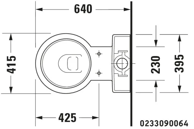 Stand-WC Kombi Starck 1 640 mm Tiefspüler, fürSPK, Abg.Vario, weiß Stand-WC Kombi Starck 1 640 mm Tiefspüler, fürSPK, Abg.Vario, weiß