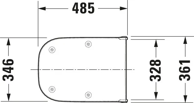 Duravit WC-Sitz „D-Code“ Vital 36,1 × 49 × 4,3 cm in, Scharniere Edelstahl