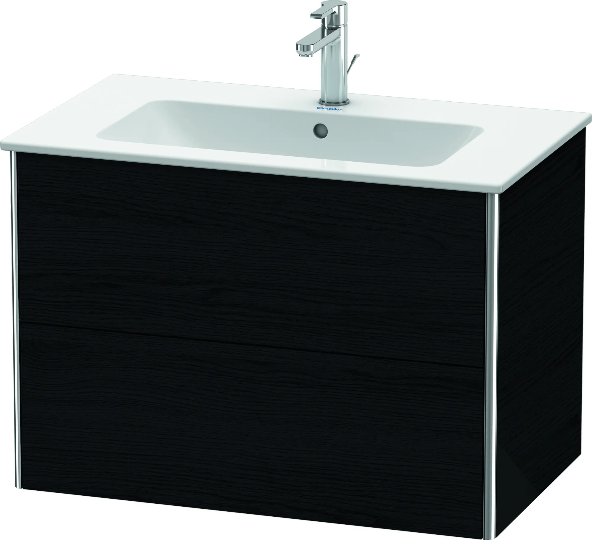 Duravit Waschtischunterschrank wandhängend „XSquare“ 81 × 56 × 47,8 cm Eiche Schwarz