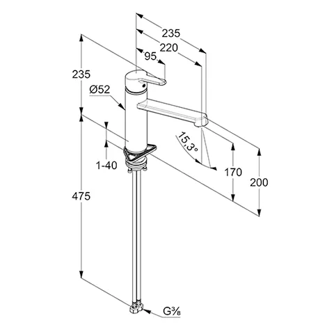 Kludi M2 Spültisch-EHM DN 15 chrom Kludi M2 Spültisch-EHM DN 15 chrom
