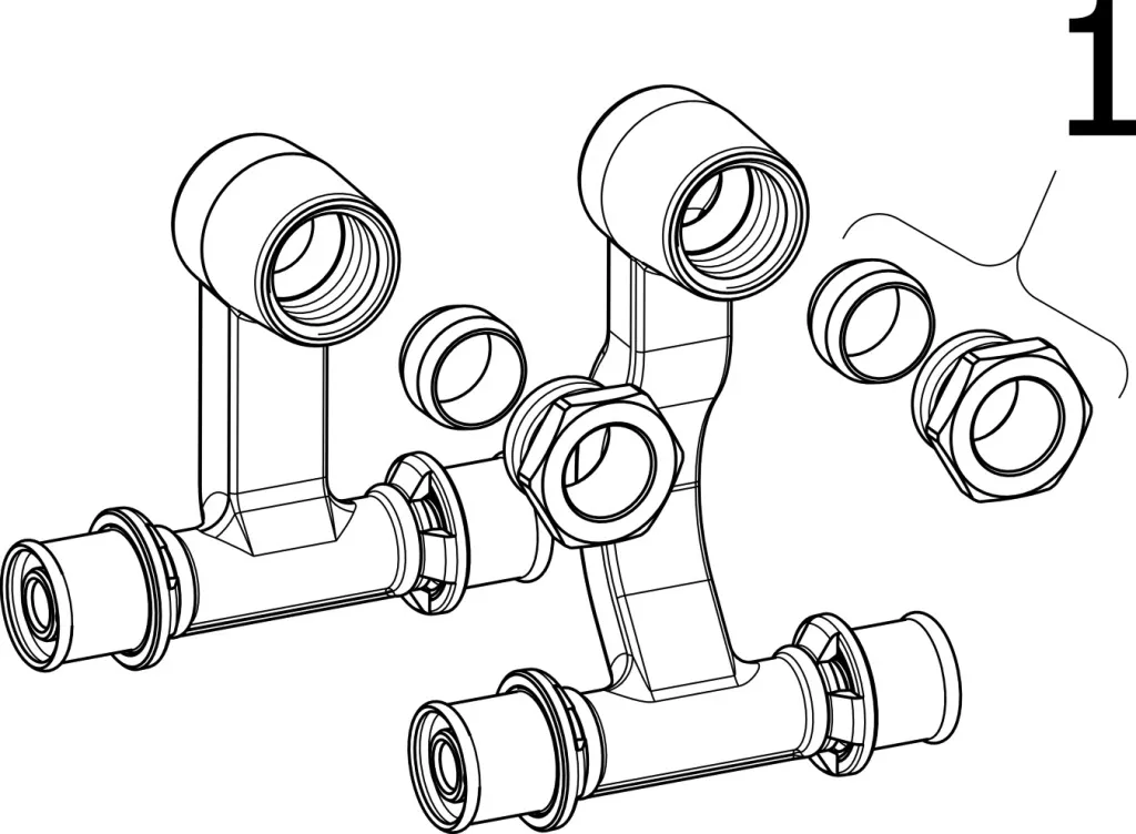 Viega „Sanfix P“ Sockelleisten-Heizkörperanschlussstück vernickelt 16 mm × 1/2″ × 16 mm Viega „Sanfix P“ Sockelleisten-Heizkörperanschlussstück vernickelt 16 mm × 1/2″ × 16 mm
