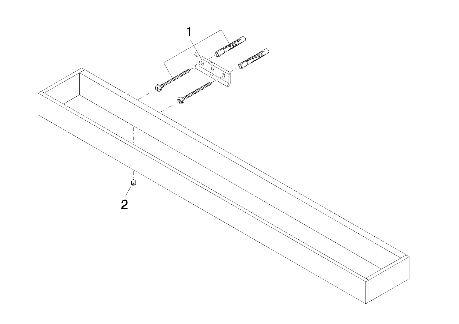 Dornbracht Badetuchhalter SERIENSPEZIFISCH Chrom 83060780, Stichmaß 400 mm, Breite 600 mm, Höhe 35 mm, Ausladung 80 mm Dornbracht Badetuchhalter SERIENSPEZIFISCH Chrom 83060780, Stichmaß 400 mm, Breite 600 mm, Höhe 35 mm, Ausladung 80 mm