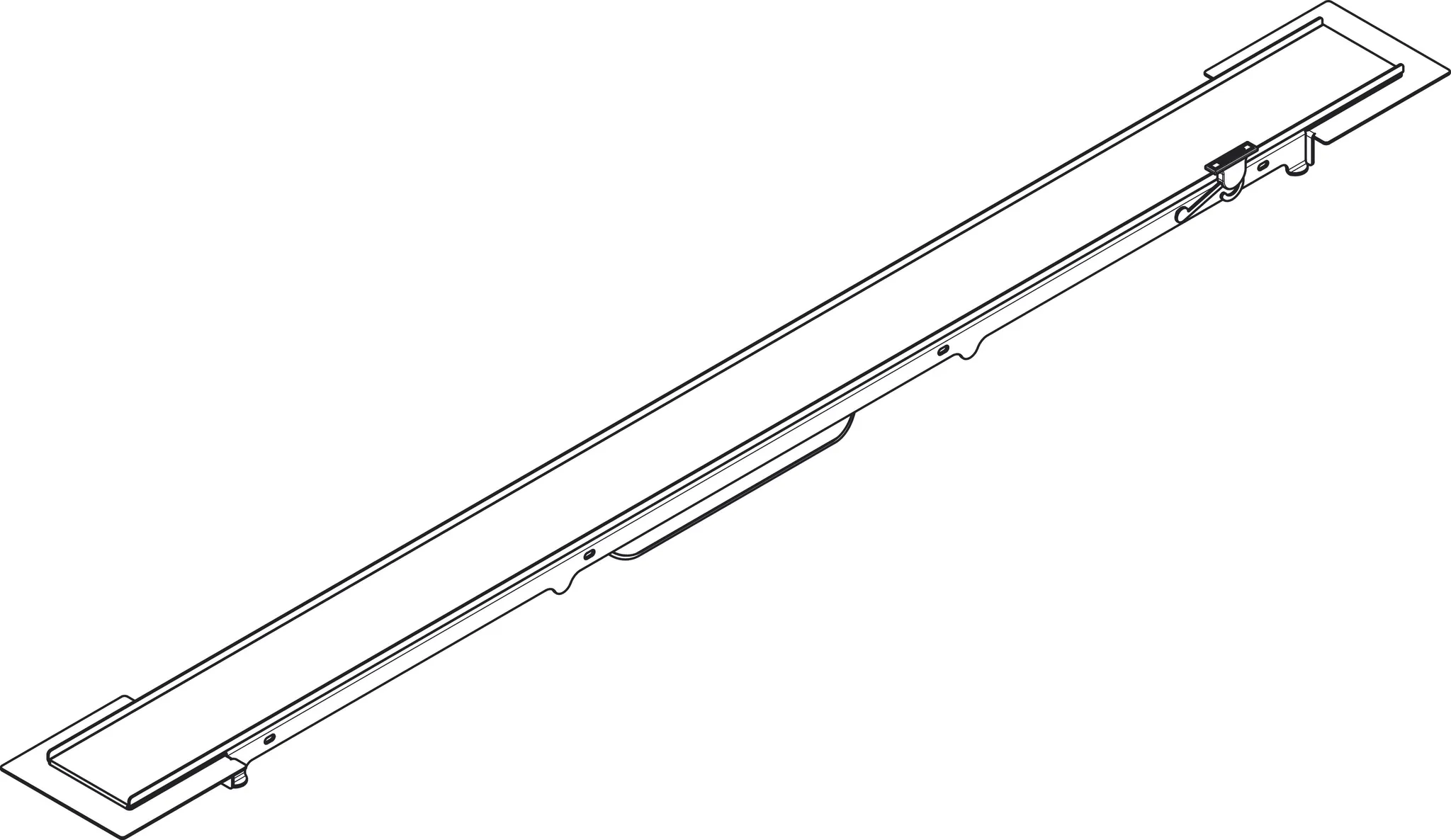 RainDrain Rock Duschrinne 800 mm kürzbar und befliesbar