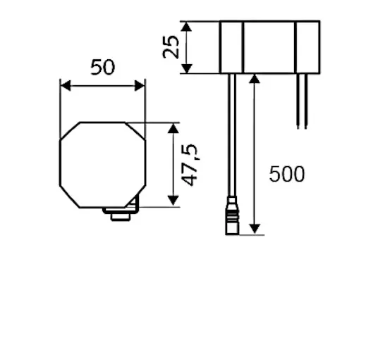 Unterputz-Netzteil 9 VDC, 100 - 240 VAC, 50 - 60 Hz, UP-Netzteil Unterputz-Netzteil 9 VDC, 100 - 240 VAC, 50 - 60 Hz, UP-Netzteil